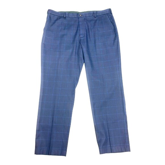 Brooks Brothers Clark Navy Windowpane Flat Advantage Chino - Picture 9 of 11